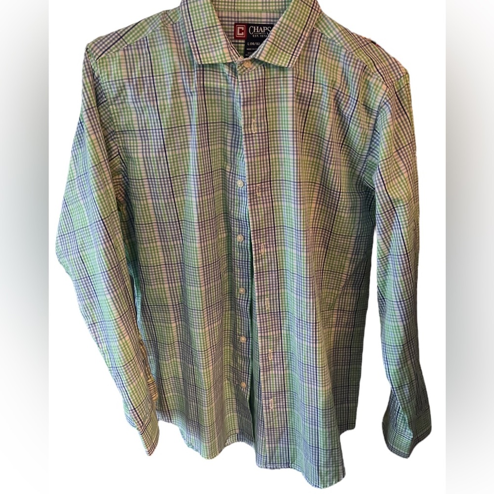 Youth large CHAPS button down dress shirt. Like new.